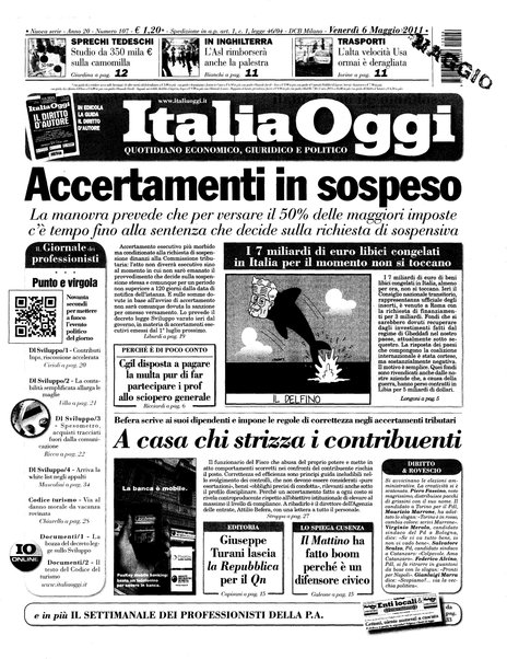 Italia oggi : quotidiano di economia finanza e politica